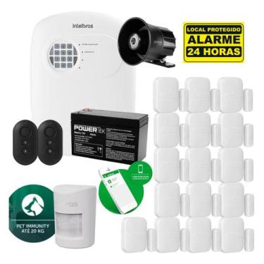 Imagem de Kit Alarme Intelbras ANM 24 NET Central App, Sensores PET Immunity e 1