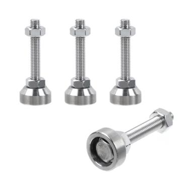 Imagem de Coshar Pés de nivelamento de móveis M10 Rosca Ajustável Niveladores de Aço Inoxidável Niveladores de Móveis Giratórios para Cadeiras de Mesa Armários Sofá, 4 Pçs M10