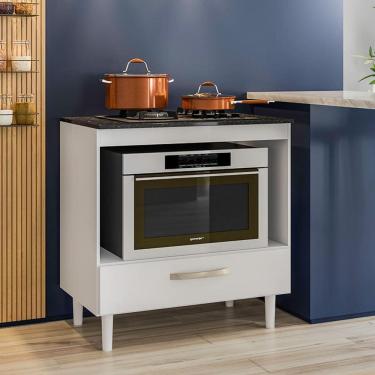 Imagem de Balcão Cozinha para Cooktop 80cm com 1 Gaveta