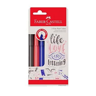 Imagem de Caneta Faber-Castell Fine Pen Com 3 Cores