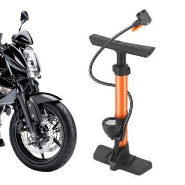 Imagem de Bomba de ar para bicicleta, Bomba de ar para pneu de bicicleta - Bomba portátil inflador de bicicleta de alta pressão | Bomba de pneu de bicicleta de 160 PSI, bomba de piso de bicicleta com manômetro,