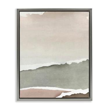 Imagem de Stupell Industries Desenho de arte de parede em tela flutuante cinza abstração da Torn Whispers por Emma Peal, 53 x 43 cm