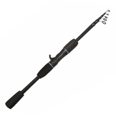 Imagem de Vara de pesca telescópica portátil, confortável, fibra de carbono, cabo reto/curvo, flexível, antiderrapante, acessórios de pesca
