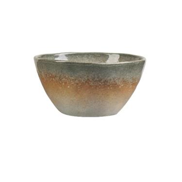 Imagem de TROSIQUANJIA Cerâmica sob o esmalte cor grande capacidade pequena tigela de arroz japonês retro grosso talheres - 11,4 cm - praia