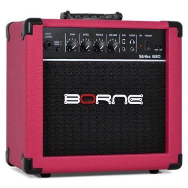 Imagem de Amplificador Guitarra Borne Strike G30 Rosa Bivolt