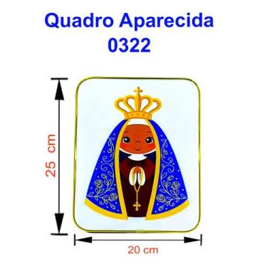 Imagem de Quadro de parede nossa senhora aparecida JP0322 - Luthi Comércio de Pr