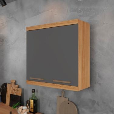 Imagem de Armário Aéreo para Cozinha 2 Portas Gold Cinamomo/Grafite