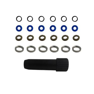 Imagem de AUTO OCCASION Kit de vedação de injetor de combustível compatível com 2015 para GMC Acadia Denali, SLE, SLT 3.6L V6 - Gas 2012 para Buick Enclave Base 3.6L V6 - Substituição de gás 12663380 pacote com