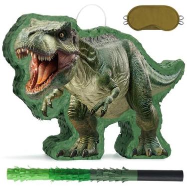 Imagem de Dinossauro da selva Piñata WERNNSAI com venda nos olhos e morcego para