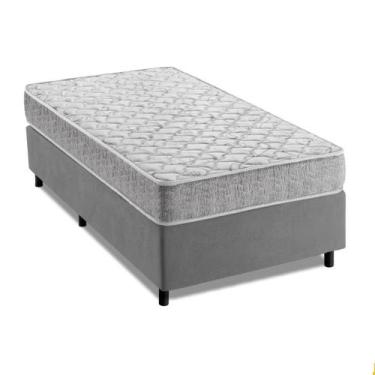 Imagem de Cama Box Solteiro Espuma D33 Inducol Soft 88x188x55cm CBP, Cinza
