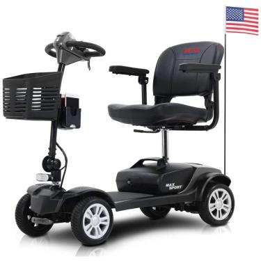 Imagem de Cadeira de Rodas Elétrica Dobrável Metro Mobility 4 Rodas para Adultos - Capacidade de 136 kg, Bateria de Longa Duração, Maior Espaço para