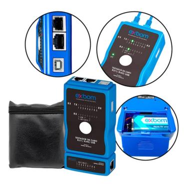 Imagem de Testador De Cabo De Rede Rj45 Rj11 E Cabo De Impressora