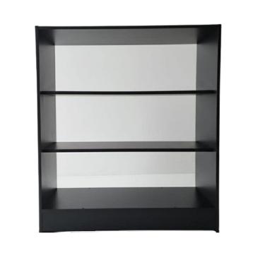 Imagem de Balcão Com Prateleira 100% Mdf Lojas E Comércios Preto Desmontado - Suprema Móveis