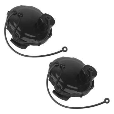 Imagem de WKZO 2 peças de substituição de tampas de esgoto para trailers, tanques de lixo de 9,5 cm para trailers, trailers, motorhome (preto)