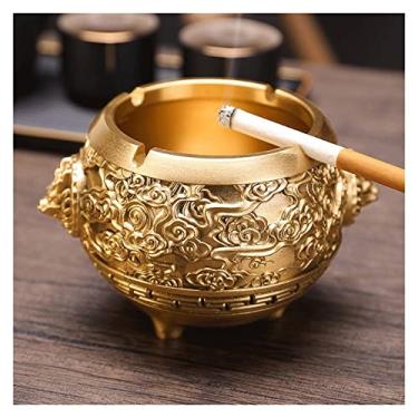 Imagem de Cinzeiro de ervas daninhas cinzeiro de cobre com personalidade criativa, cinzeiro de leão de latão, decoração para casa e sala de estar cinzeiros para cigarros