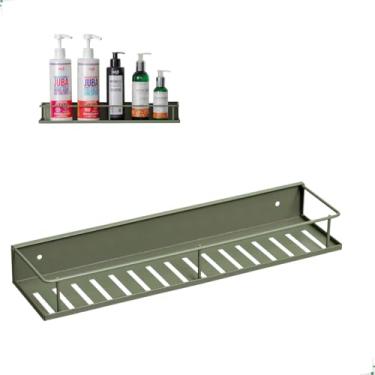 Imagem de Suporte Porta Shampoo de Parede para Banheiro Prateleira Organizador em Aço (Verde)