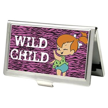 Imagem de Buckle-Down Porta-cartão de visita masculino - The Flintstones, multicolorido, 10 cm x 7,4 cm, Multicor, 4.0" x 2.9"