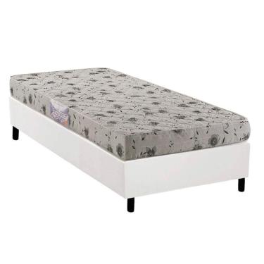 Imagem de Conjunto Box Solteiro: Colchão Espuma Herval D26 Sueño Liso + Base Crc Corano White (88x188)