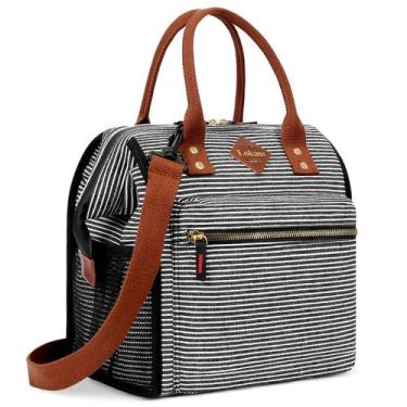 Imagem de Lancheira LOKASS Stripes isolada 27x17x25 cm de largura