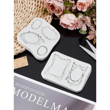 Imagem de 2 moldes de silicone cinza, moldes europeus de fundição de resina Gesso, formas mistas, suprimentos artesanais para sabonetes de resina, projetos de artesanato, decoração de exibição de escritório em