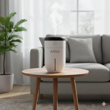 Imagem de Umidificador de Ar Portátil USB com Luz LED e Aroma Difusor Purificador