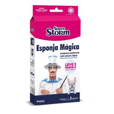 Imagem de Esponja Mágica Super Storm Uso Geral - Leve 3 Pague 2 - Pulvitec