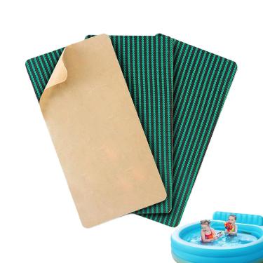 Imagem de Kit de remendo de reparo de cobertura de piscina - 3 x kit de remendo de cobertura de segurança para piscina - Malha adesiva resistente a rasgos cortável para coleta de lagos de banheira de