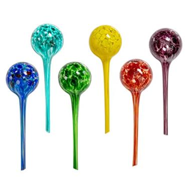 Imagem de ZABEES Regador de plantas 6 peças globos de irrigação de plantas de interior automáticos lâmpadas de água globo de água dispositivo de irrigação decorativo vidro soprado à mão equipamento de irrigação
