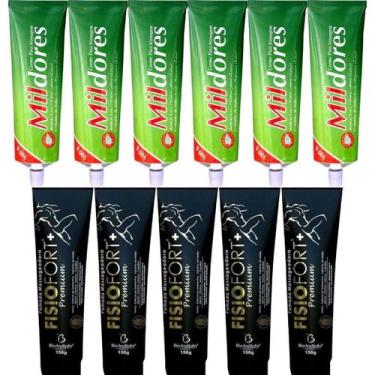 Imagem de Kit 6 Creme Mil Dores 100G + 5 Pomada Fisiofort Premium 150G - Bio Ins