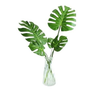 Imagem de 10 Ramos De Flor Artificial Cerejeira Grande Flor De Pêssego Decoração De Casamento 60cm E 120cm(5 UNIDADES FOLHAS (1G+2M+2P))