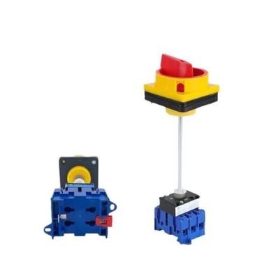 Imagem de Interruptor isolador 3/4P com painel de cadeado 32A 4 poless 2 posições on-off com barra de alumínio seletor de came rotativo YMD11-32B/4P (32A 3P)