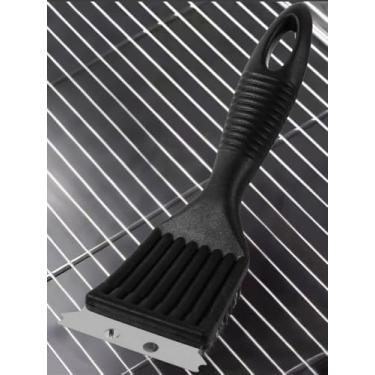 Imagem de Escova de limpeza de churrasqueira de 20 cm, escova de limpeza resistente de arame de aço inoxidável – Acessórios de churrasco para homens/pais