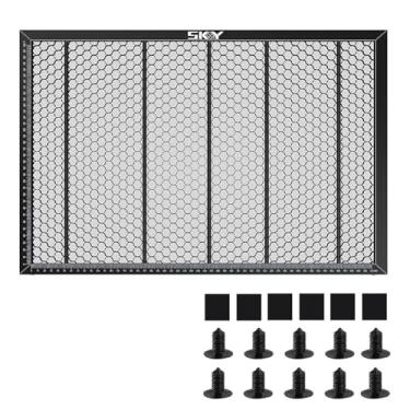 Imagem de SKOUPHY Cama a laser de favo de mel para máquina de gravação e cortador a laser Wecreate Vision Pro, cama de favo de mel com pinos de fixação para cortador a laser Vision Pro 53 x 35 cm x 0,62 cm