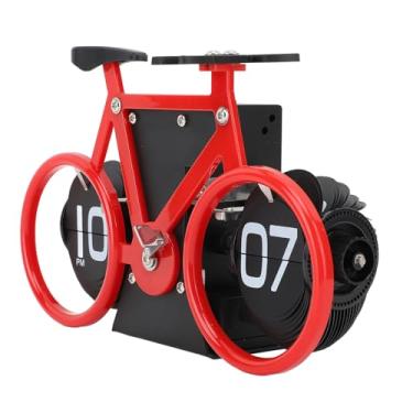 Imagem de Mingzhe Relógio de Mesa retrô Mecânico Em Formato de Bicicleta, Relógio de Mesa Com Temporizador e Lembrete para Escritório e Casa (Vermelha)