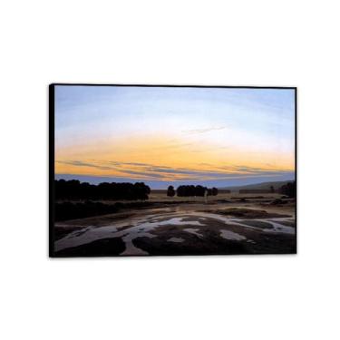 Imagem de The Grosse Gehege near Dresden por Caspar David Friedrich Impressões em tela Well Decor The World Classic Art Reproduções de arte grande giclee arte de parede para sala de estar decoração de casa 100