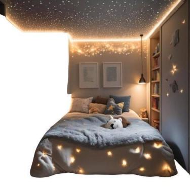 Imagem de Kit 300 Fibras Ótica Rgb Luminária Atmosfera