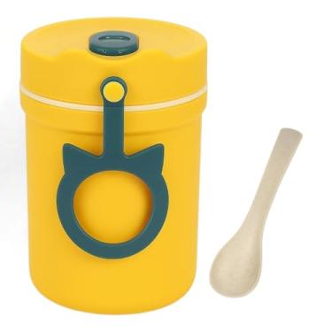 Imagem de Pote Térmico Para Alimentos Com Colher, Pote Térmico para Frutas e Sopa, 350 ml Livre de BPA, Quente E Frio, Portátil, Á Prova De Vazamentos, Para Escola, Trabalho e Viagem (AMARELO)