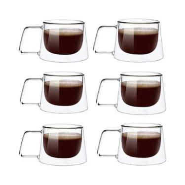 Imagem de Copo De Espresso De Vidro Duplo Com Resistência Ao Calor De 200ML Com 