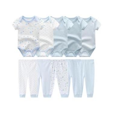 Imagem de Conjunto De Roupas De Algodão Para Bebê Recém-Nascido 10 Peças Moda Pa