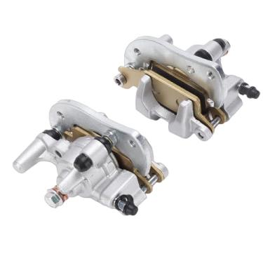 Imagem de Luocute Pinça de Freio Dianteiro Esquerdo Direito Com Pastilhas de Freio, Substituição para ATV Grizzly 550 YFM550 700 YFM700 700 YFM700 250 YFM250, Pistões de Liga de Suporte de