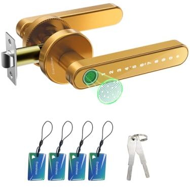 Imagem de Evanshow Maçaneta biométrica de fechadura de porta com impressão digital