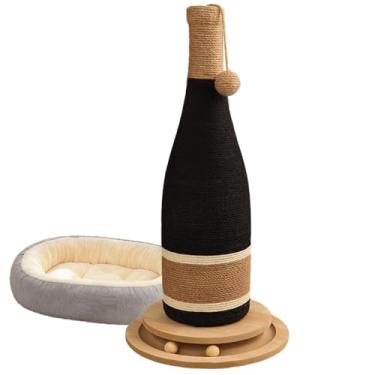 Imagem de Poste arranhador para gatos em ambientes internos – mastro alto durável para arranhar gatos com base estável, torre de corda de sisal natural para afiar garras de gatinho, protetor de móveis, centro