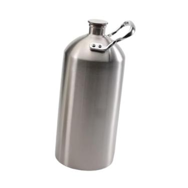 Imagem de IEUDNS Growler de cerveja em aço inoxidável, profissional, acessório para cerveja caseira, mantém a fresca, à prova de vazamentos, leve e ideal, 3.6l