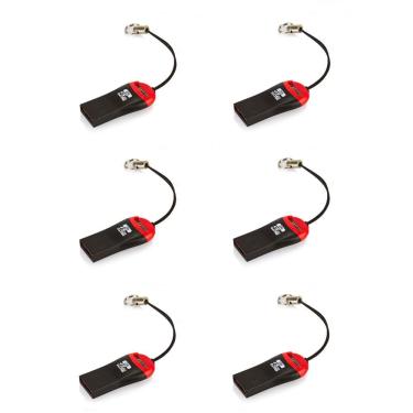 Imagem de Kit 6 X Mini Leitor Cartão De Memória Multi Card Usb 2.0