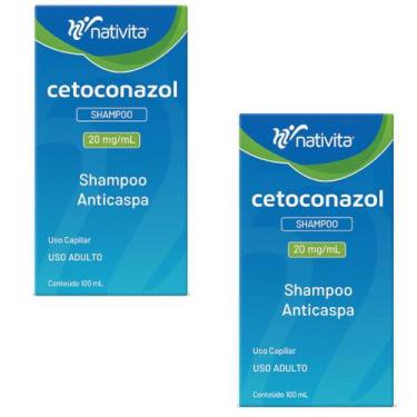 Imagem de Shampoo Cetoconazol Anticaspa 20mg/ml 100ml - Nativita, 2 unidades