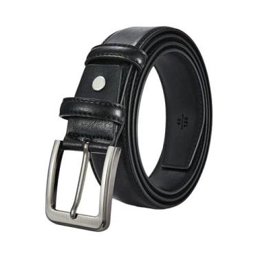 Imagem de Cinto De Couro Genuíno Marrom Para Homens E Meninos Com Fivela De Pino