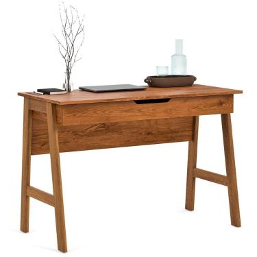 Imagem de Escrivaninha Parma Escritorio 1 Gaveta Pés Madeira Maciça Freijo Freijo