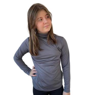 Imagem de Blusa Térmica Infantil Menina Peluciada Gola alta Segunda Pele Manga L