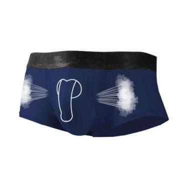 Imagem de Cuecas Boxer Masculinas De Seda Gelada Finas De Verão Com Compartiment