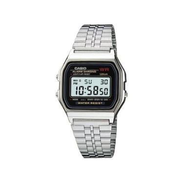 Imagem de Relógio Casio Digital Vintage Prata Prova D'água com 1 ano de garantia